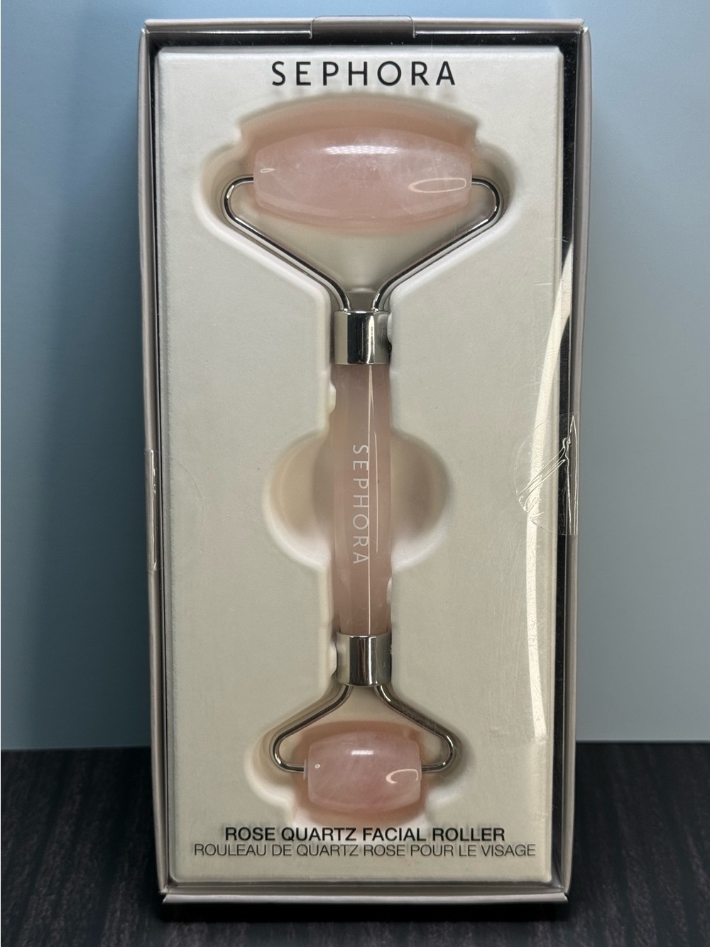 Sephora Collection Rose Quartz Facial Roller NIB